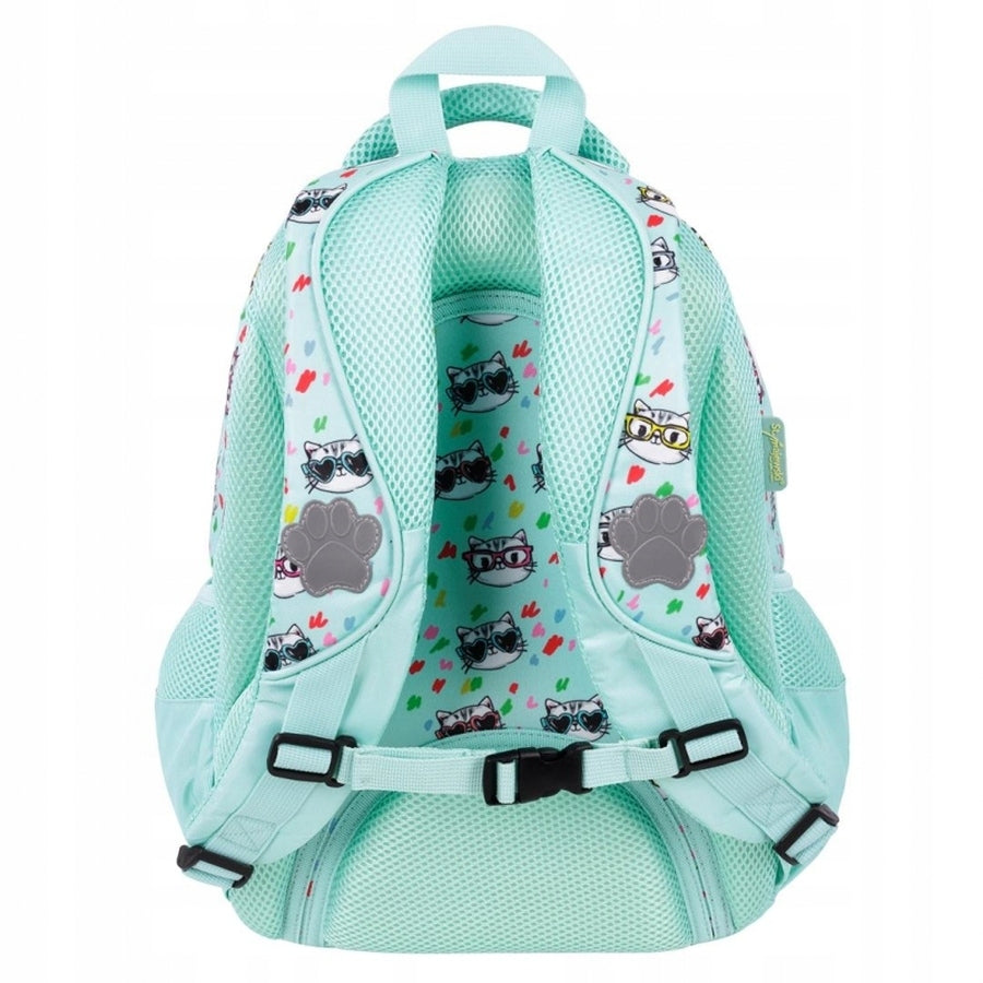 SCHOOL KITTY BACKPACK WITH GREY CAT 4-CHAMBER MY LITTLE FRIEND MINT KI Manufacturer code 668760