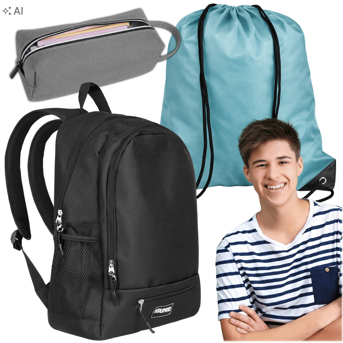 SCHOOL SET BACKPACK PENCIL CASE SCHOOL BAG FOR BOY FOR SCHOOL SET