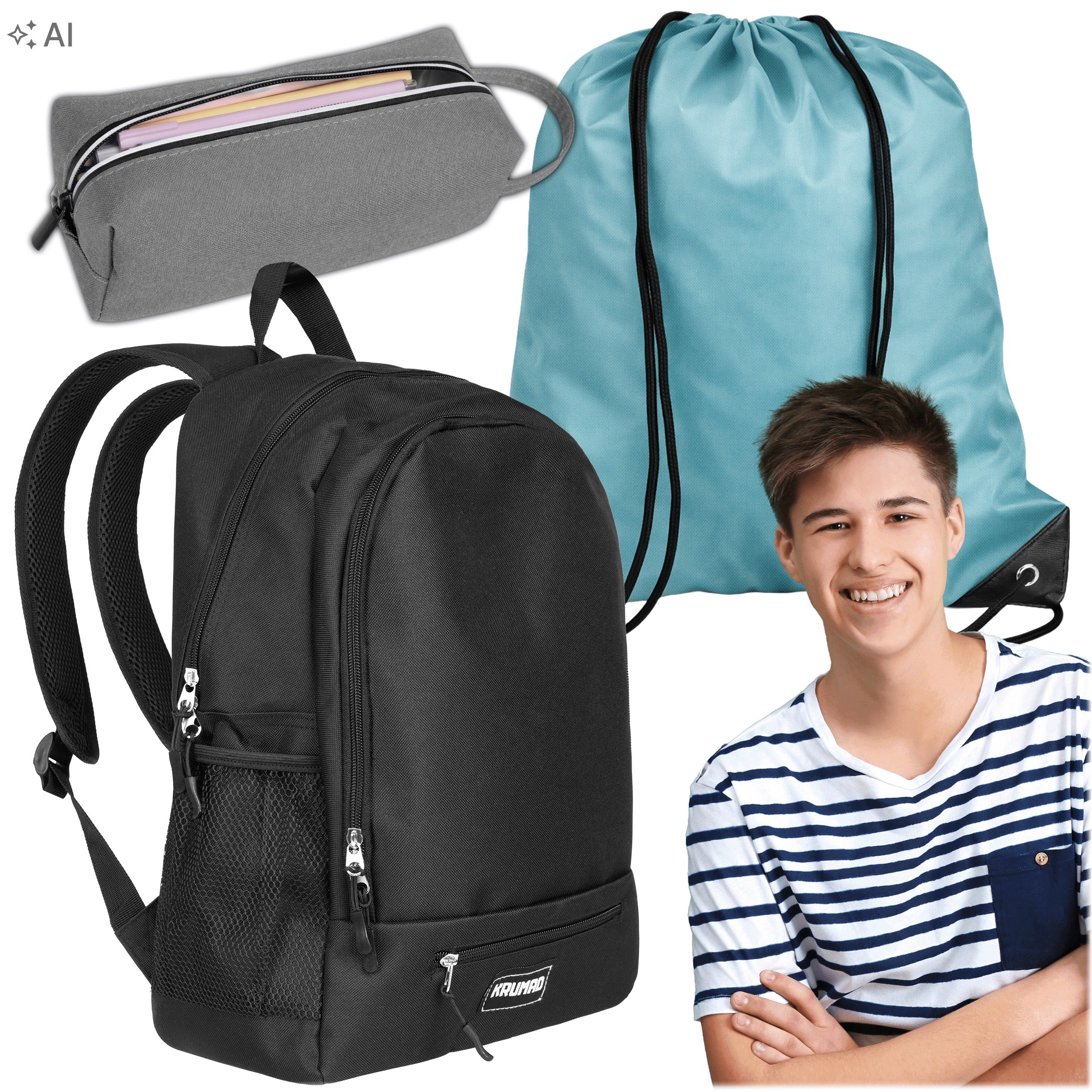 SCHOOL SET BACKPACK PENCIL CASE SCHOOL BAG FOR BOY FOR SCHOOL SET