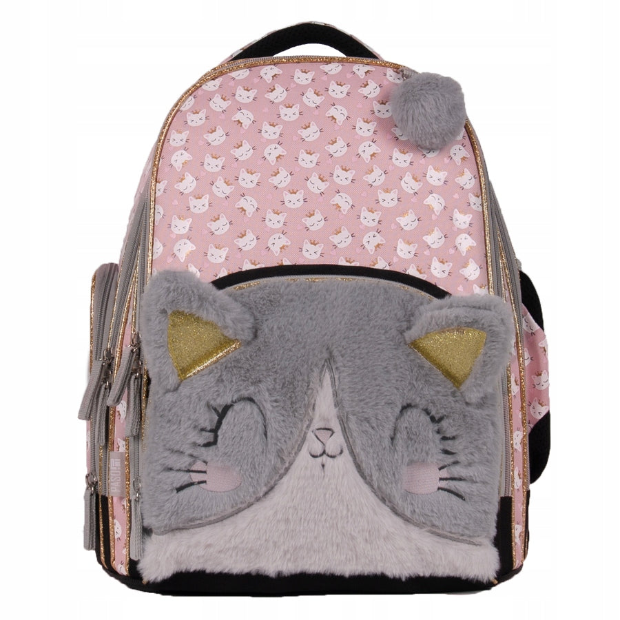SCHOOL SET PASO KITTEN BACKPACK PLUSH PENCIL CASE BAG PINK GIRLS EAN (GTIN) 5903162131177
