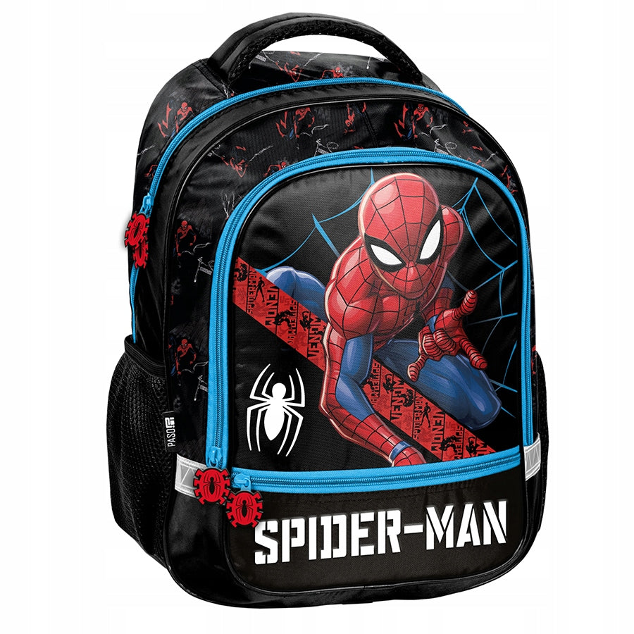 SCHOOL SET PASO SPIDER-MAN BACKPACK PENCIL CASE BAG WATER BOTTLE BREAKFAST Brand Paso
