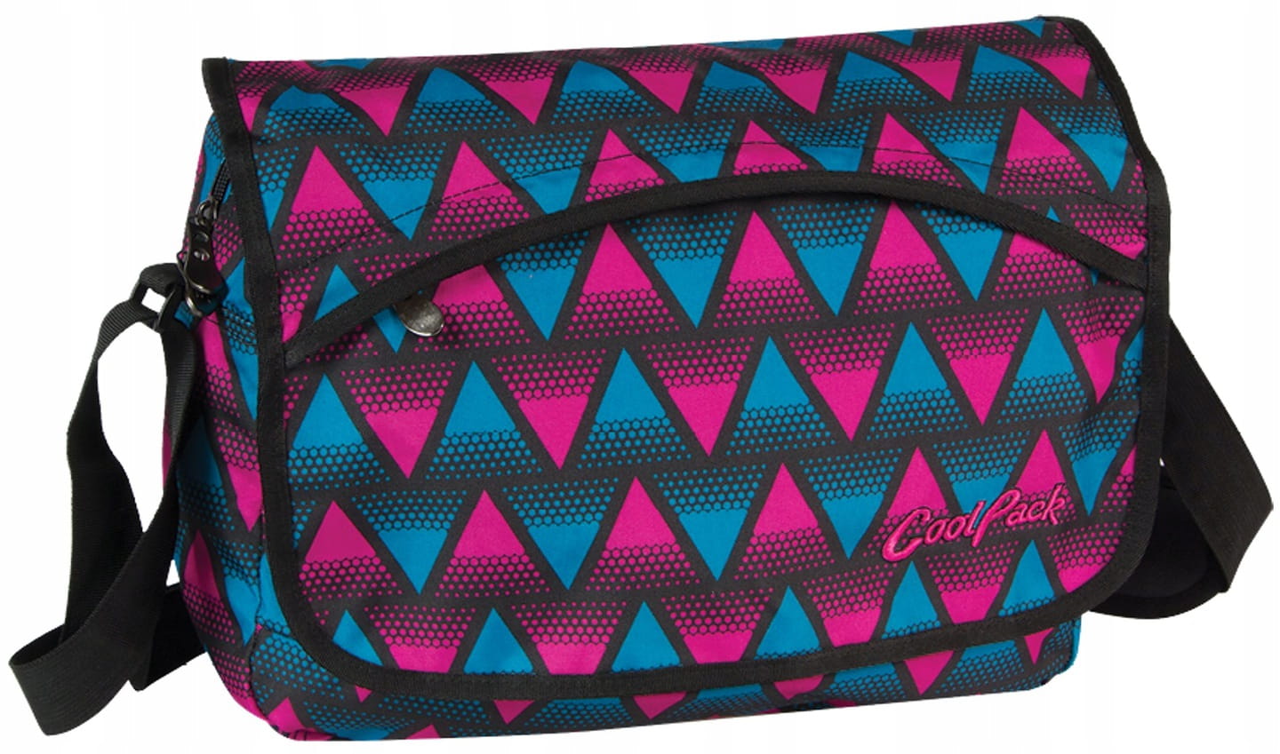 SCHOOL SHOULDER BAG CROSSBODY PINK TRIANGLES