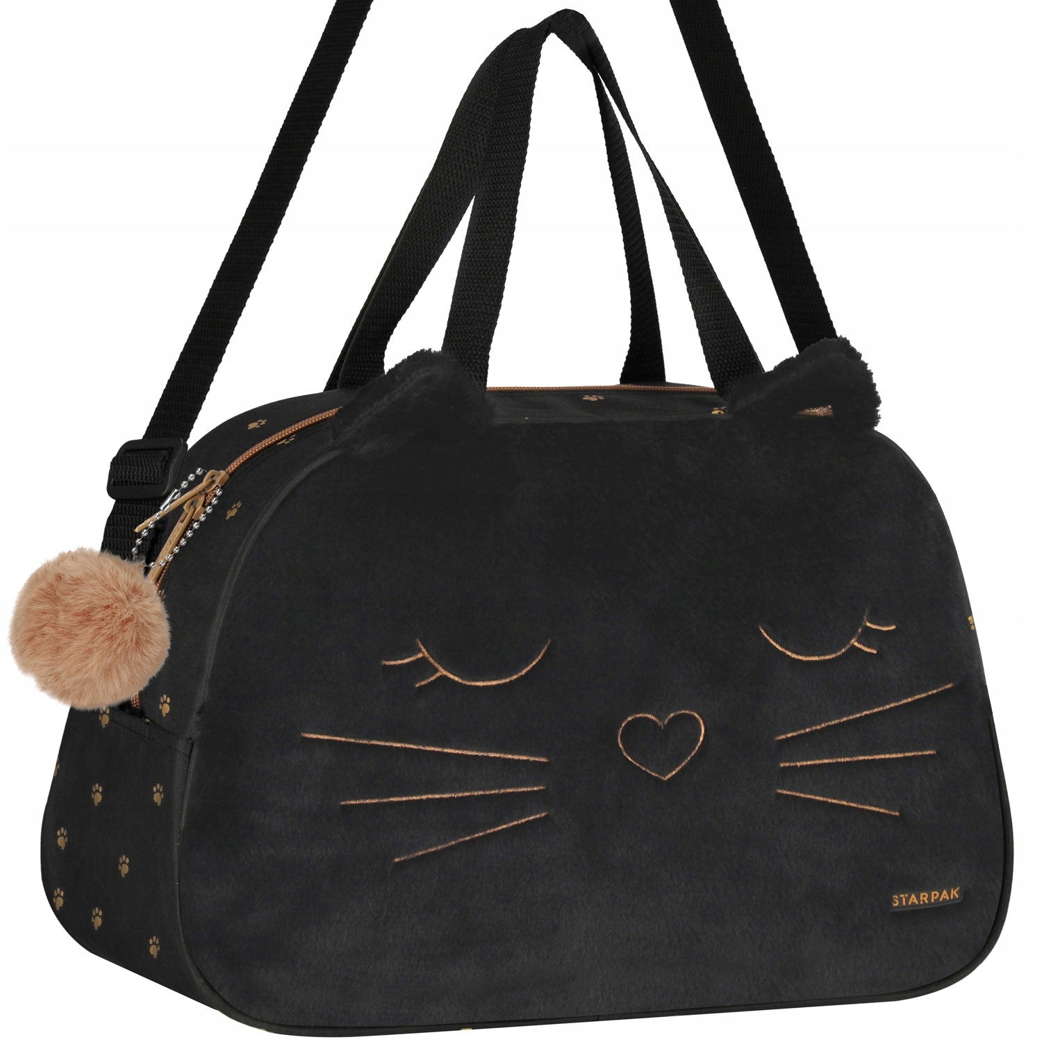SCHOOL SPORTS BAG FOR SWIMMING POOL WF FOR GIRLS BLACK PLUSH CAT EAN (GTIN) 5905523684117
