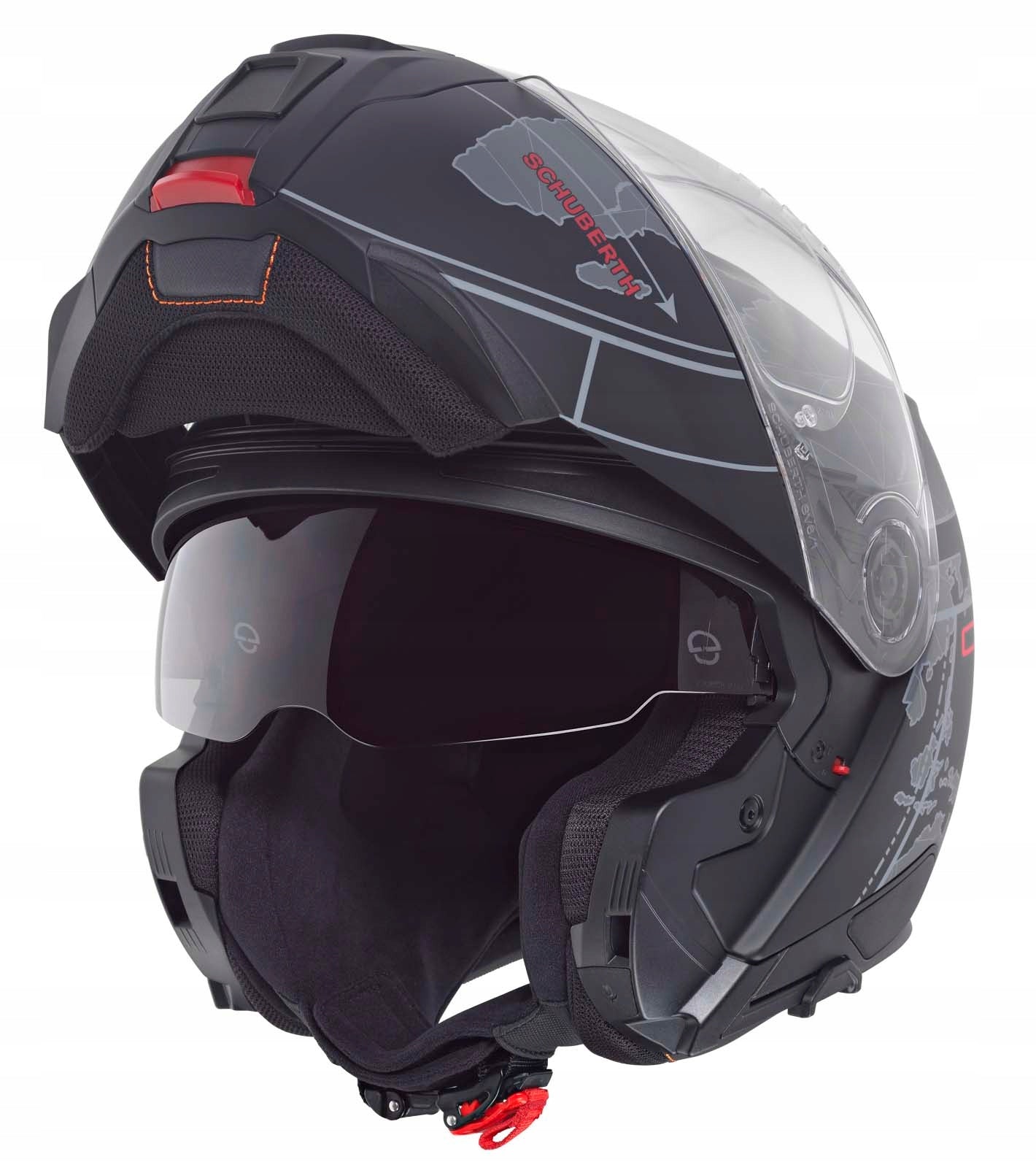 SCHUBERTH C5 Globe Black Jaw Motorcycle Helmet M Model c5 globe black