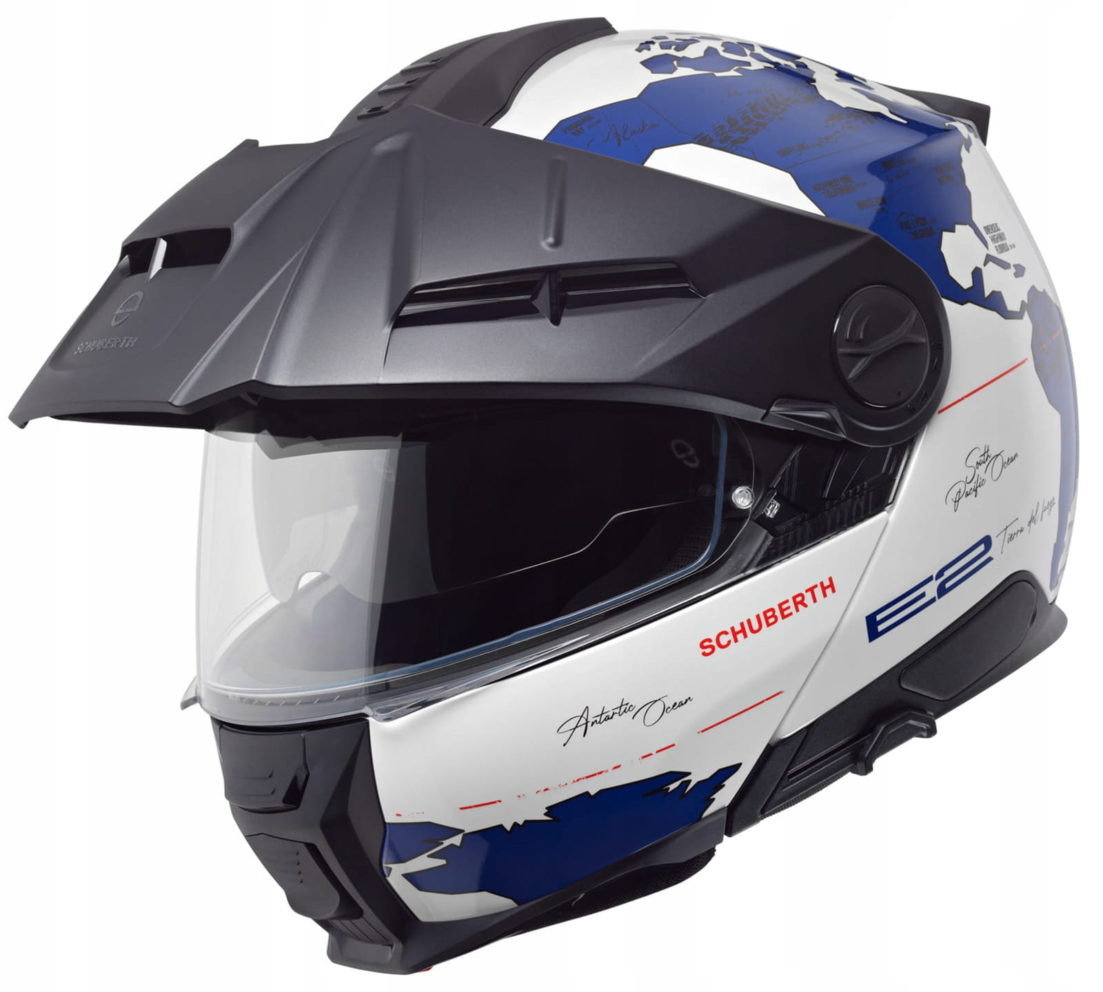 SCHUBERTH E2 ATLAS BLUE MOTORCYCLE HELMET JAW BLUE