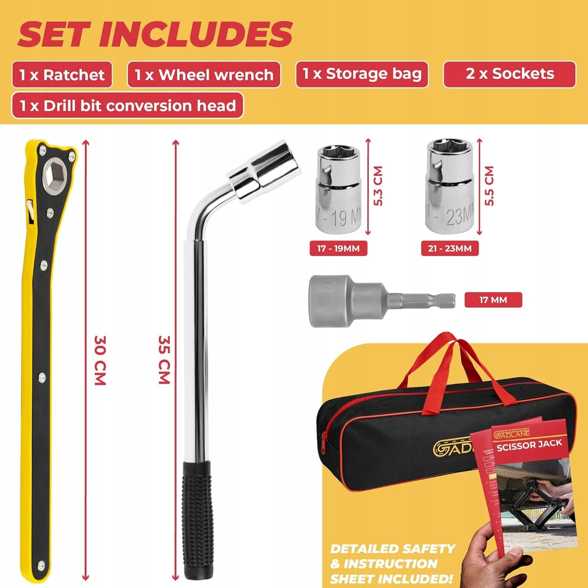 SCISSOR LIFT 1,5T SET FOR CAR KEY RATCHET SET Brand no brand