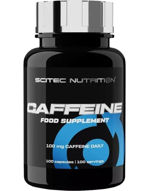 SCITEC CAFFEINE BOOSTER CAFFEINE ANHYDROUS STIMULATION ENERGY 100 CAPSULES Packaging status original