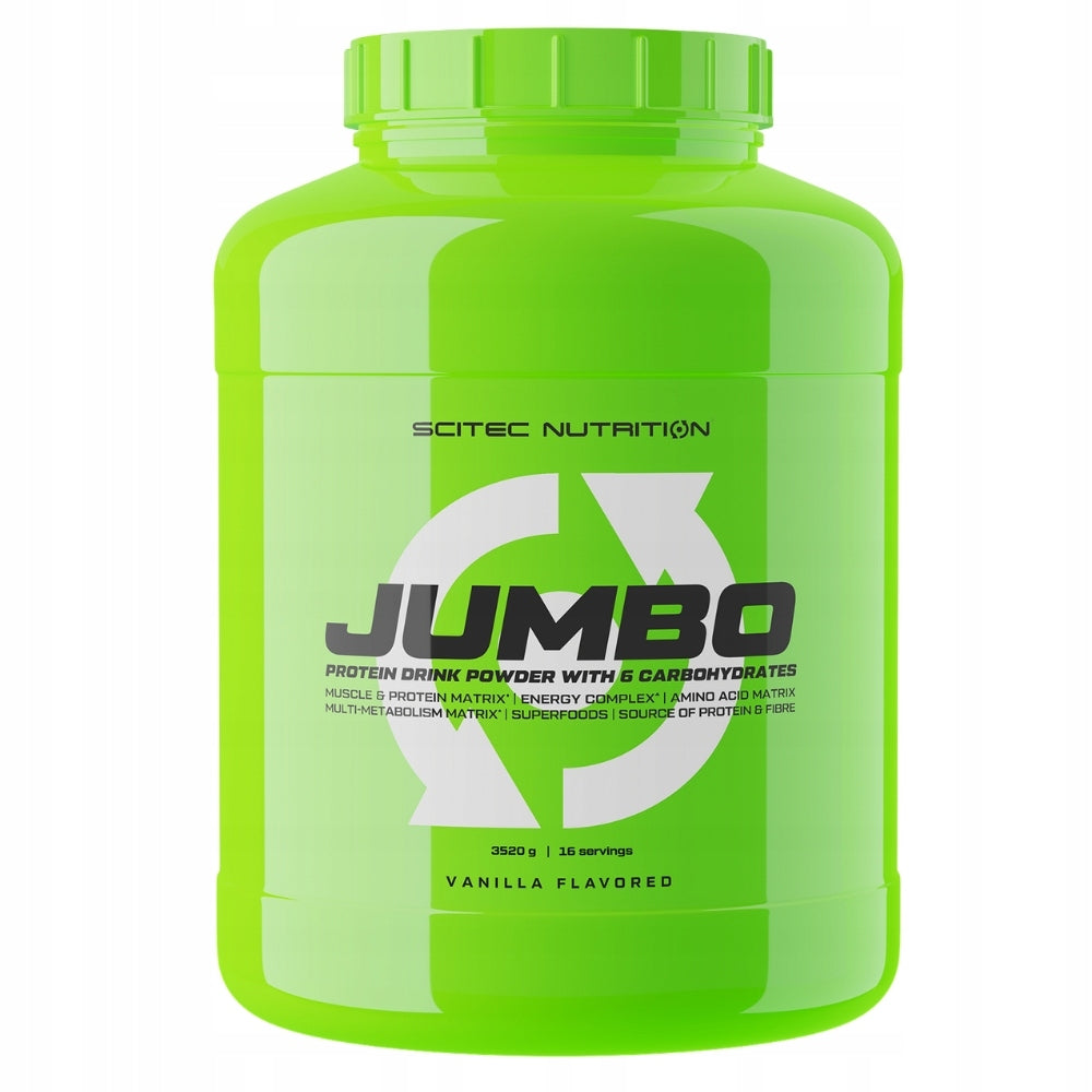 SCITEC JUMBO 3520g GAINER WITH CREATINE FOR MUSCLE MASS DEVELOPMENT Expiration date at least six months from the date of purchase