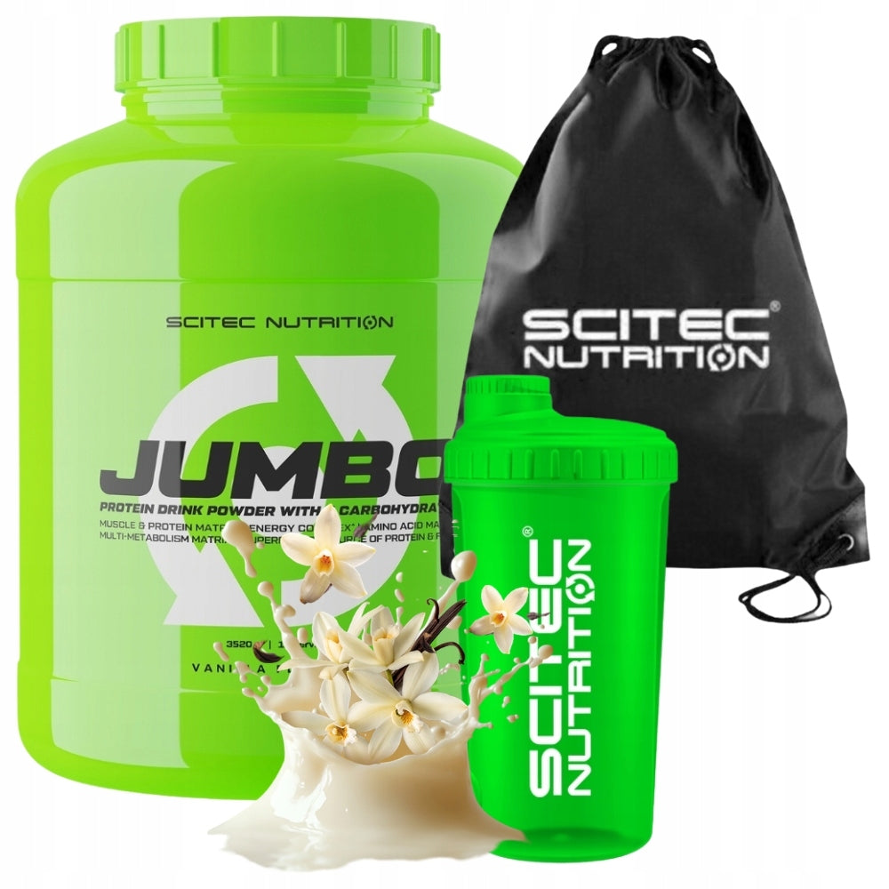 SCITEC JUMBO 3520g MUSCLE MASS PERFORMANCE + SHAKER + BAG SET