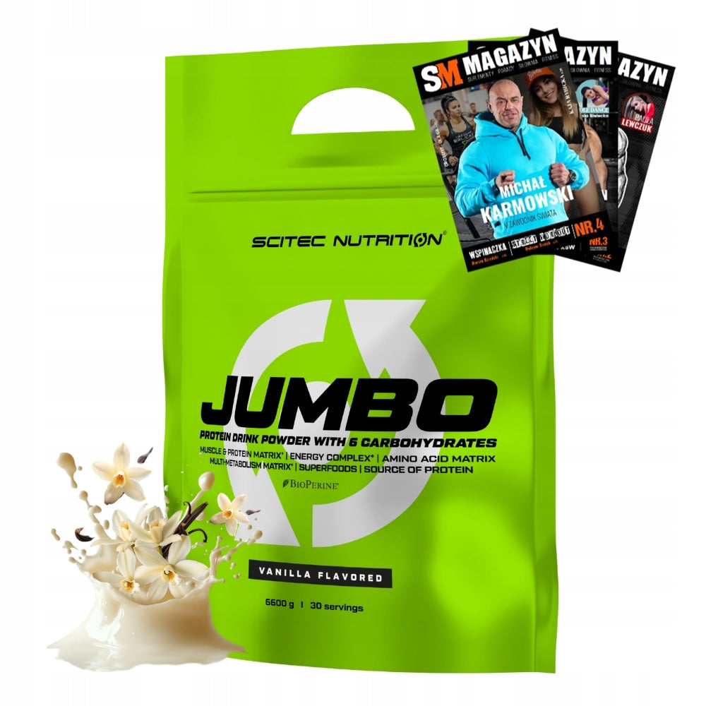SCITEC JUMBO GAINER 6600g MUSCLE MASS EFFICIENCY MUSCULATURE TRAINING