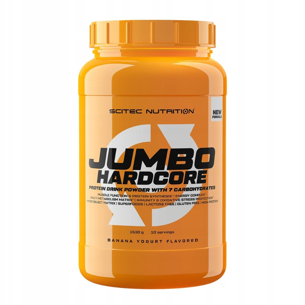 SCITEC JUMBO HARDCORE 1530g – GAINER WITH CREATINE FOR WEIGHT AND STRENGTH GAIN Expiration date at least six months from the date of purchase