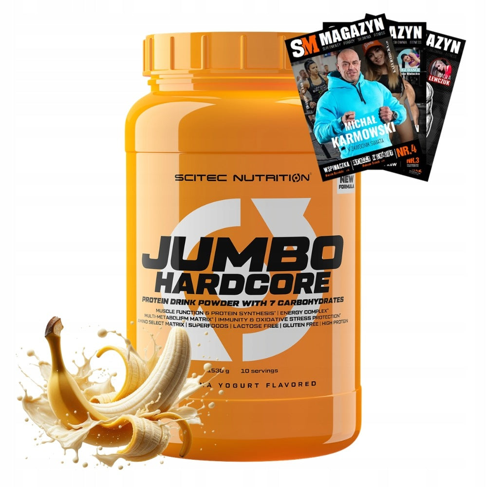 SCITEC JUMBO HARDCORE 1530g – GAINER WITH CREATINE FOR WEIGHT AND STRENGTH GAIN