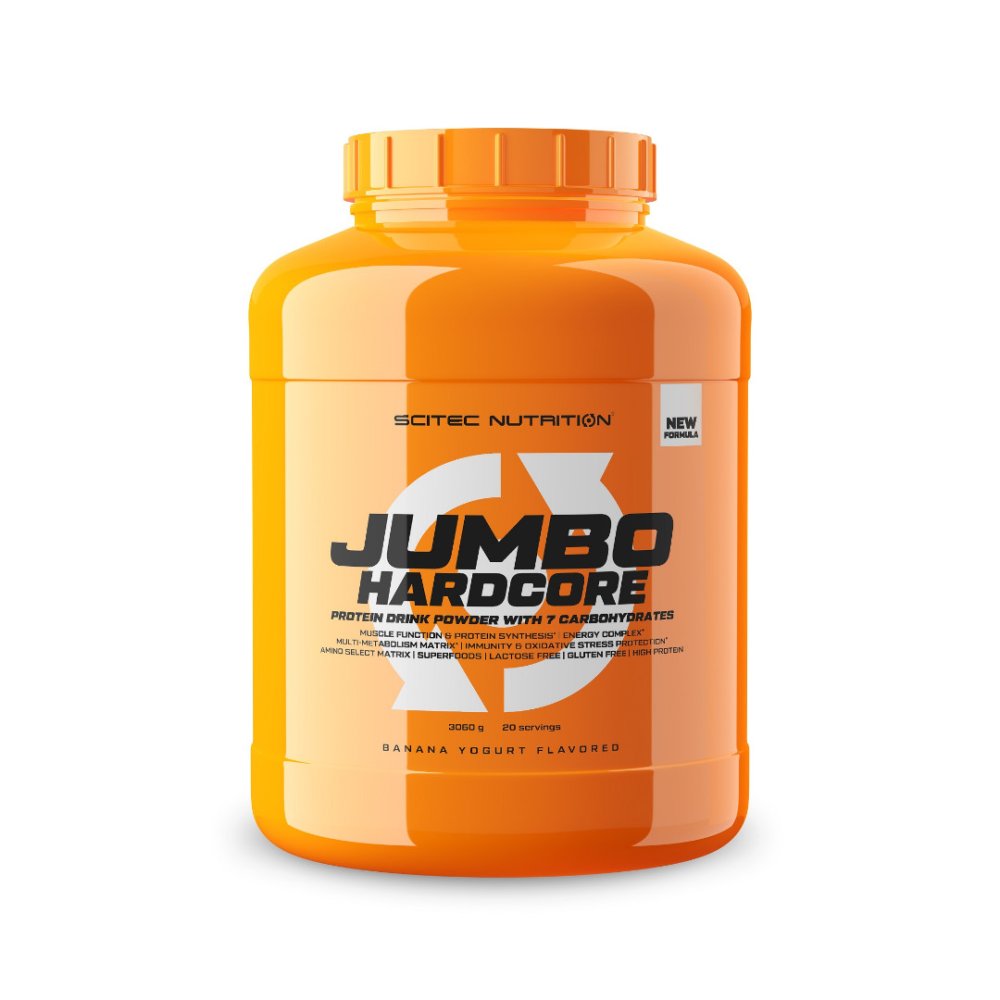 SCITEC NUTRITION JUMBO HARDCORE 3060G CHOCOLATE GAINER FOR MASS CARBOHYDRATES Packaging status original