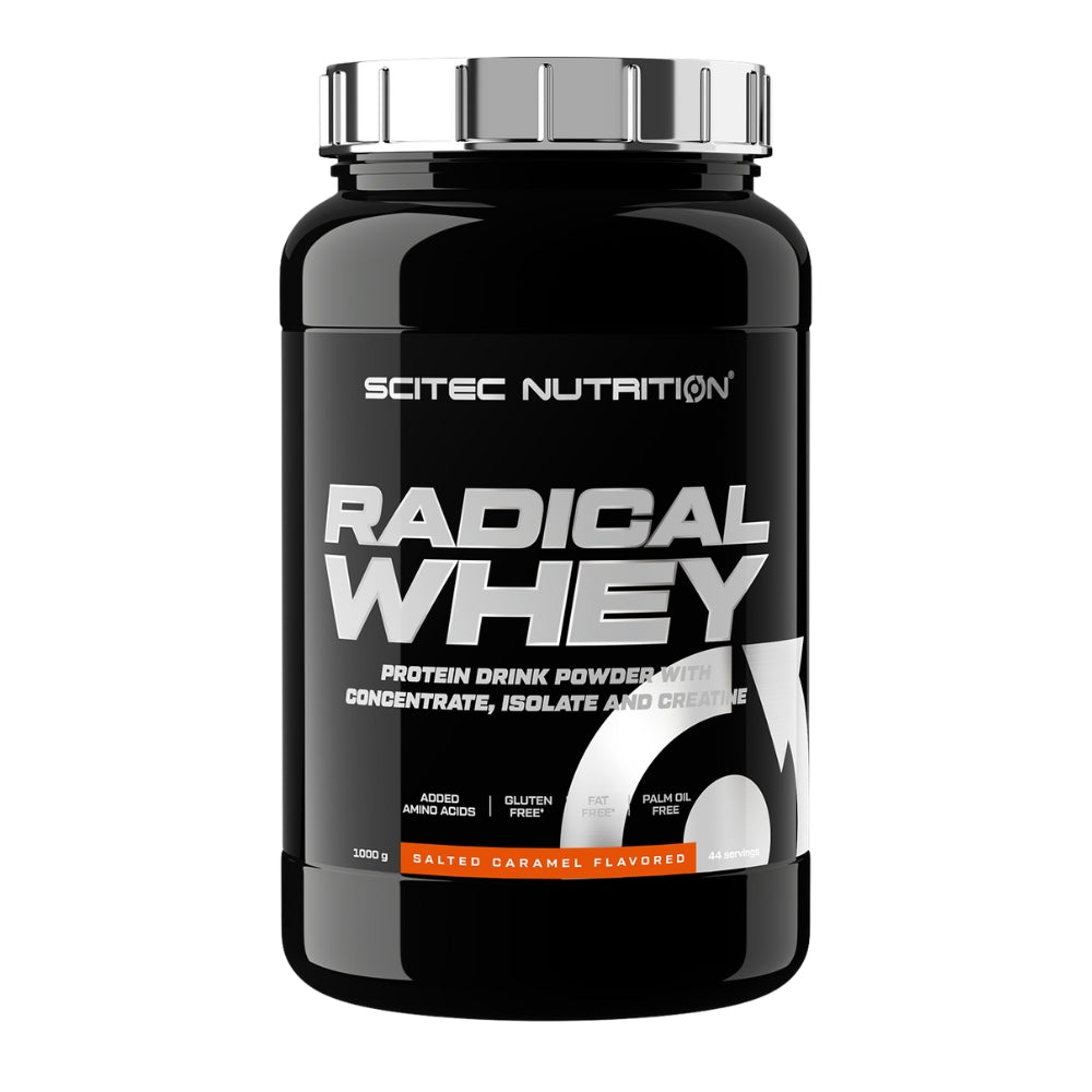 SCITEC RADICAL WHEY 1000 g PROTEIN CREATINE GLUTAMINE LEUCINE STRENGTH MASS Packaging status original