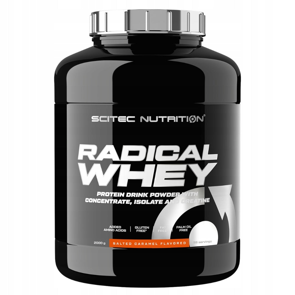SCITEC RADICAL WHEY 2000 g PROTEIN CREATINE GLUTAMINE LEUCINE STRENGTH MASS Expiration date at least six months from the date of purchase