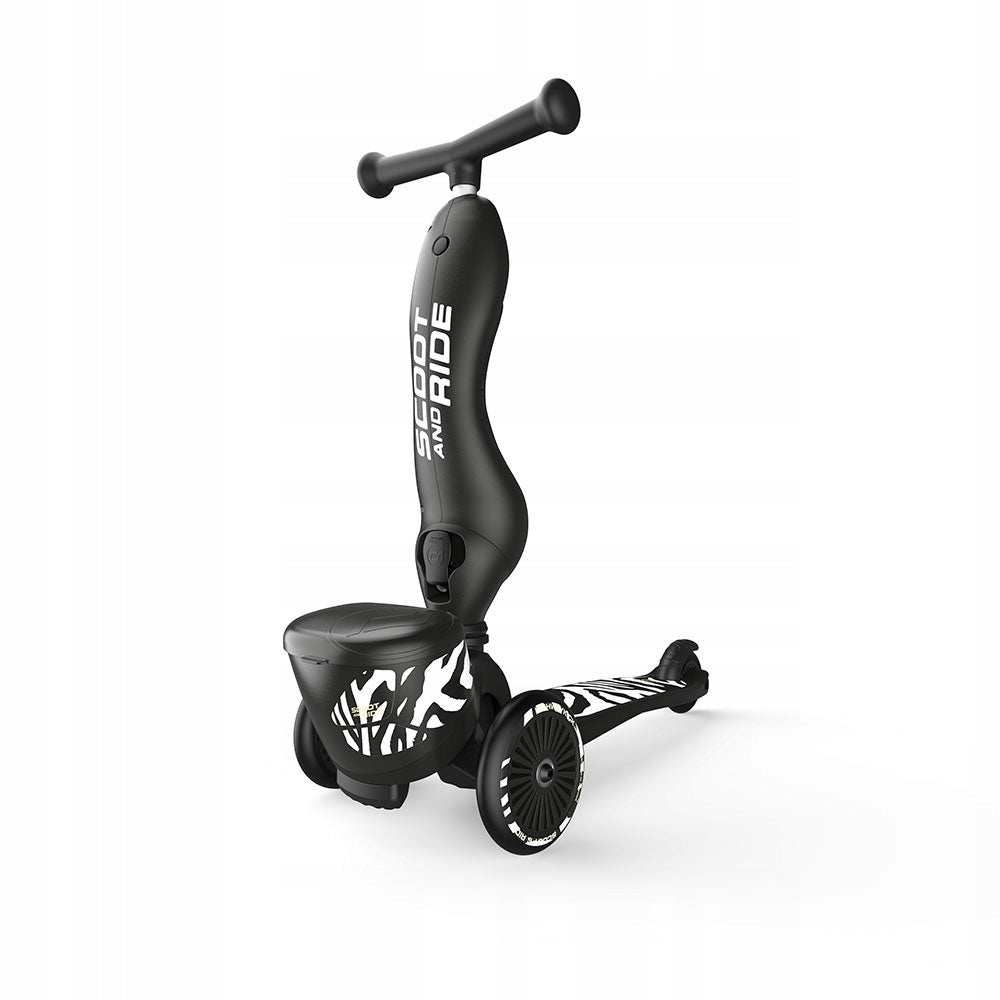 SCOOT AND RIDE HIGHWAYKICK 1 LIFESTYLE SCOOTER RIDER 2IN1 ZEBRA Wheels natural rubber