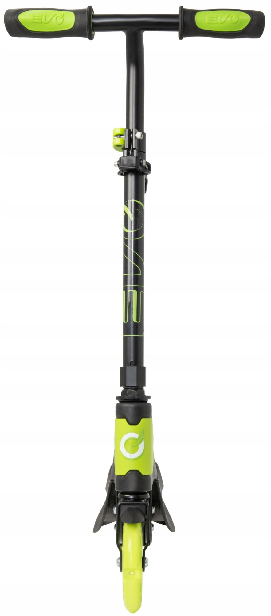 SCOOTER FOR CHILDREN TWO-WHEELED FOLDING LED GLOWING WHEELS EVO 5+ Color black green