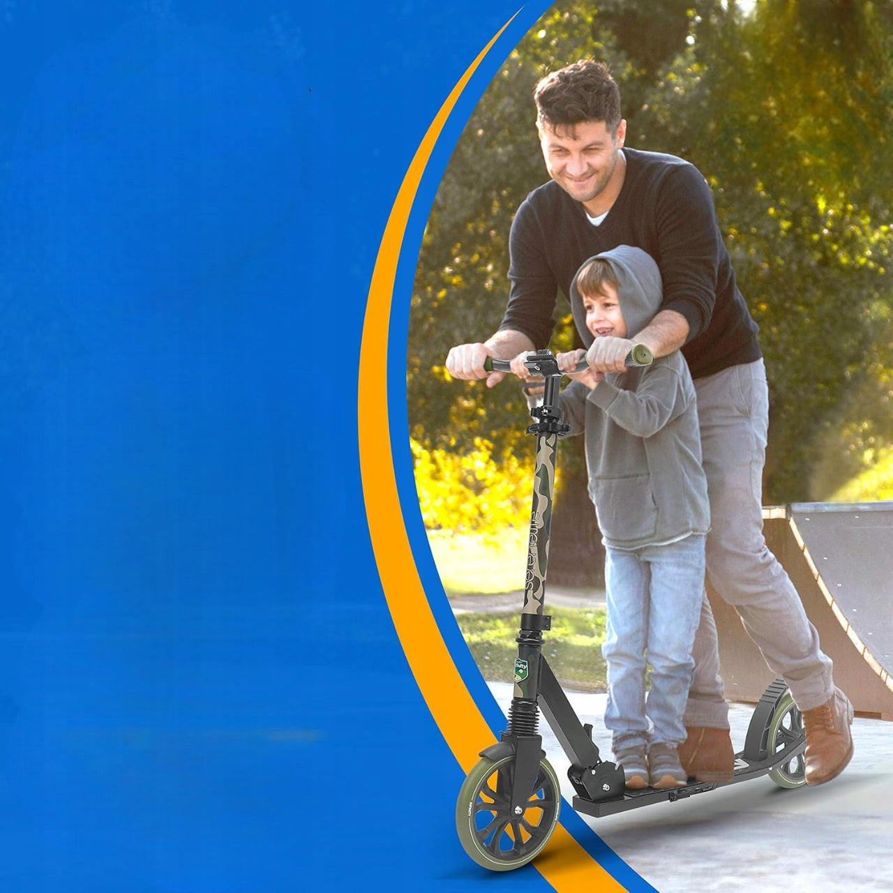 SCOOTER FOR CHILDREN WITH ADJUSTABLE STEERING WHEEL ANTI-SLIP PLATFORM Color other color