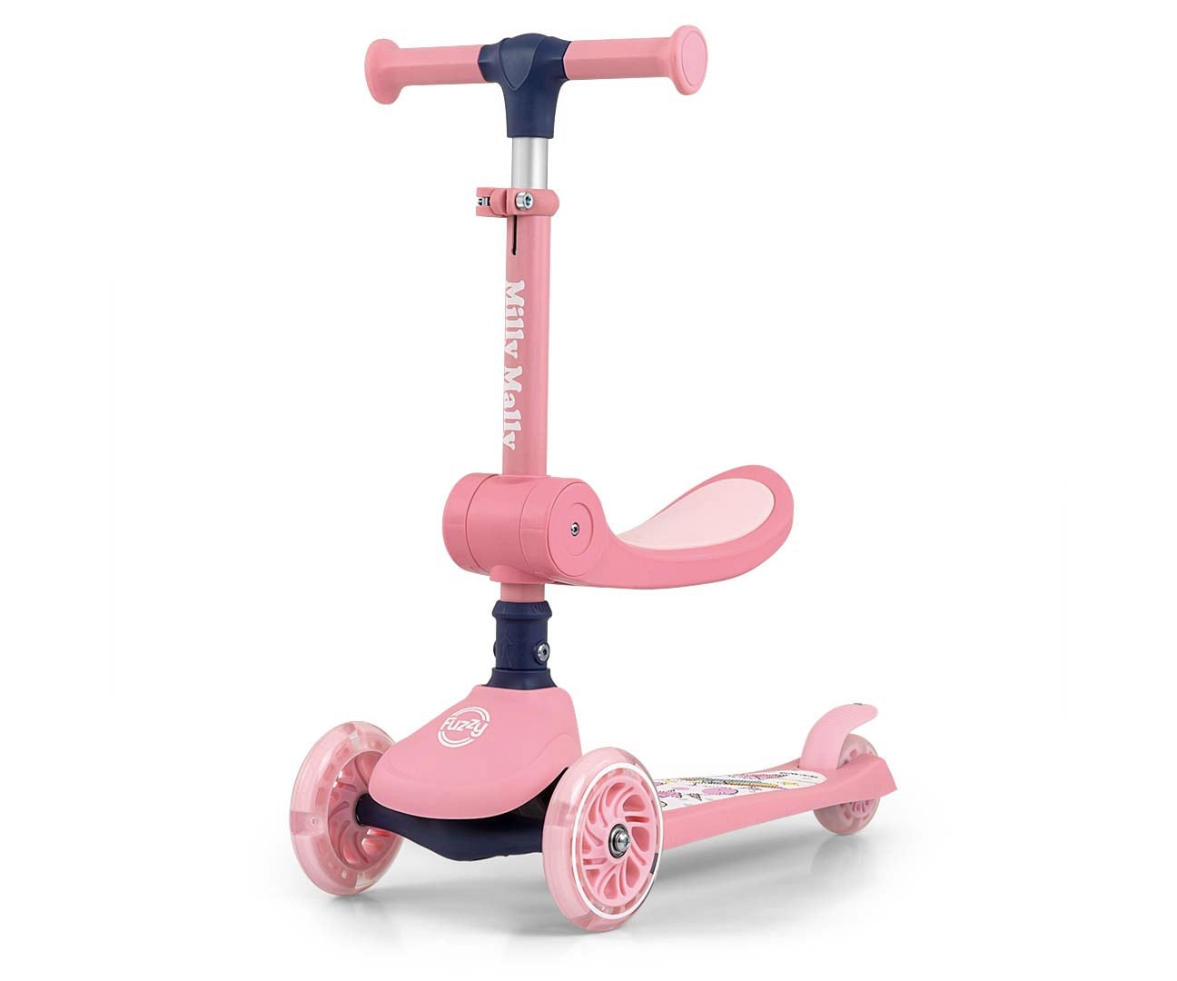 SCOOTER FUZZY CLASSIC PINK BALANCING LED ADJUSTMENT 2IN1 Packaging status original