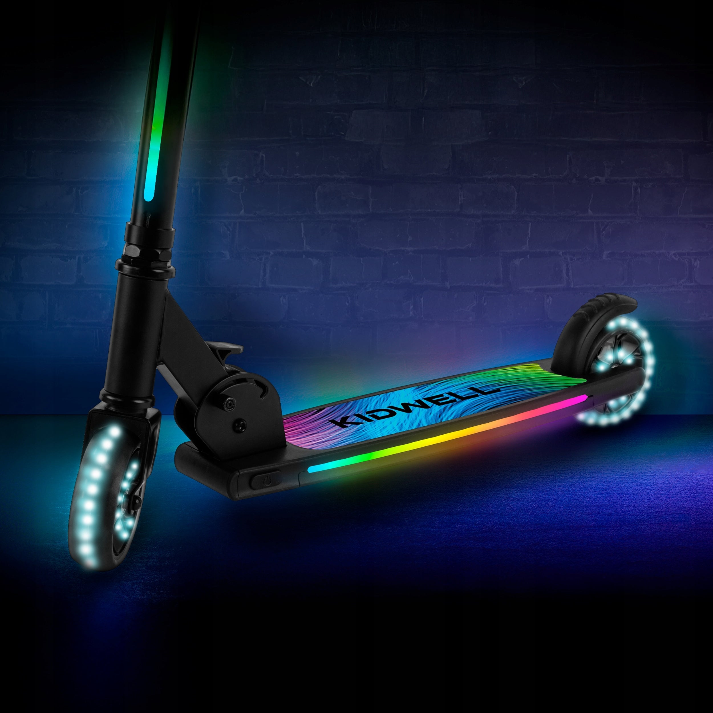 SCOOTER ILLUMINATED PLATFORM AND STEERING WHEEL LED 120mm KIDWELL MIDO Brand Kidwell