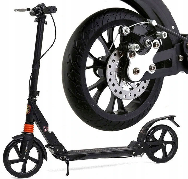SCOOTER LARGE WHEELS ADULT DISC BRAKE SHOCK ABSORBERS SCOOTER 20CM