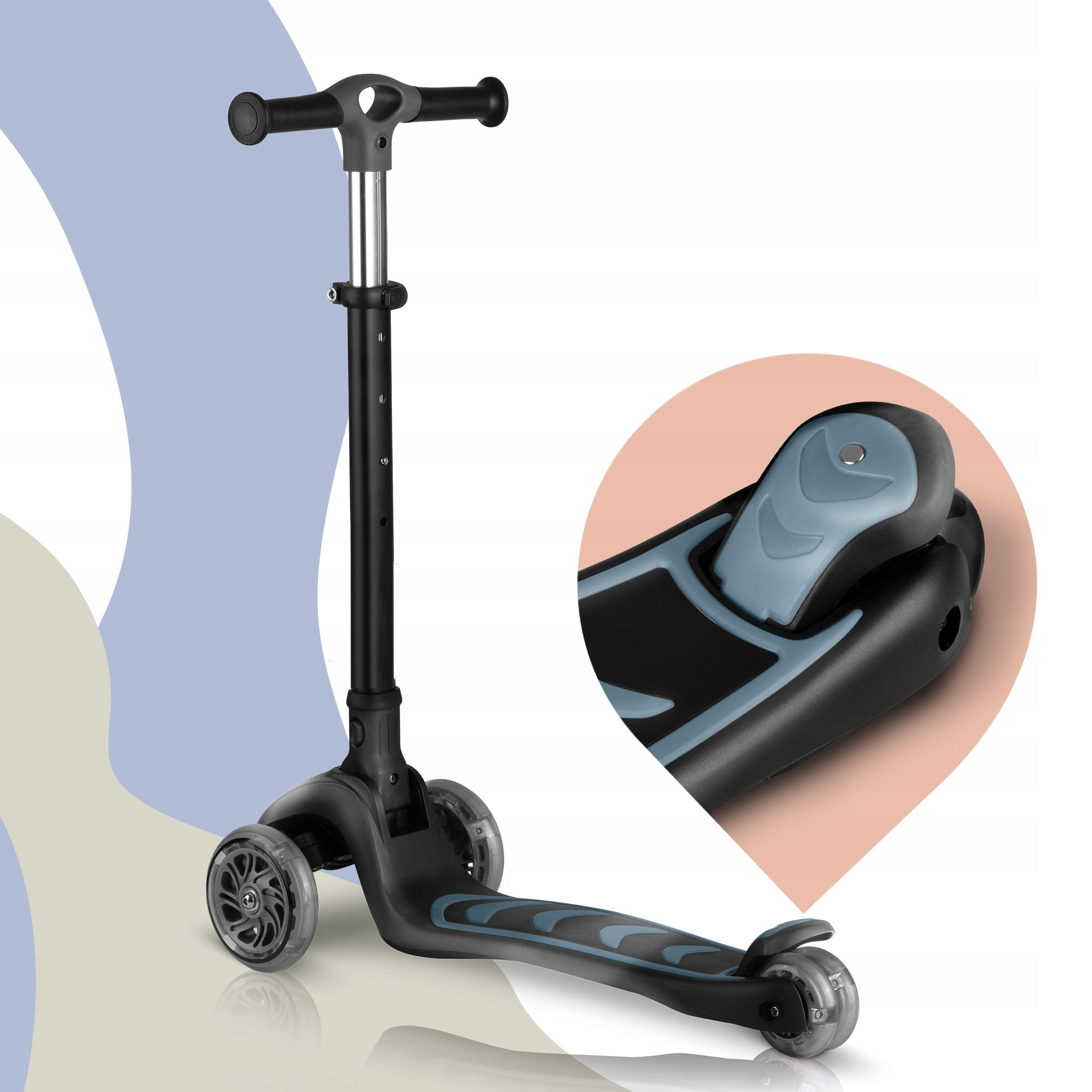 SCOOTER THREE-WHEELED RIDE-ON FOR CHILDREN BALANCE FOLDING LED NUKIDO Brake yes