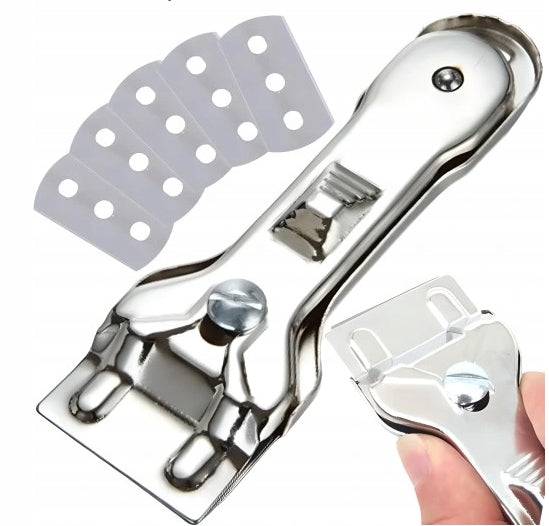 SCRAPER 6x BLADE SCRAPER FOR INDUCTION HOBS WINDOW GLASS Packaging status original