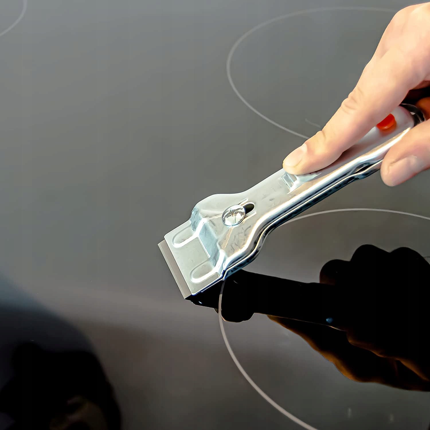 SCRAPER FOR INDUCTION PLATES CERAMIC GROUT GLASS METAL WITH BLADE Packaging status original