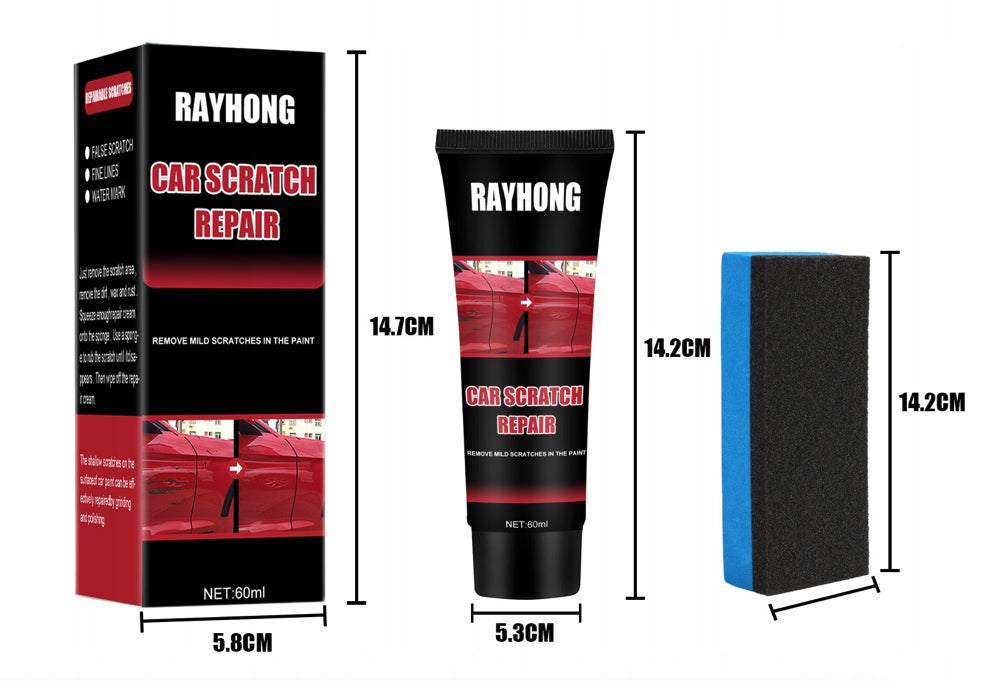 SCRATCH REMOVAL KIT SCRATCH PASTE AND SPONGE CAR ACCESSORIES Manufacturer's catalog number RE-506
