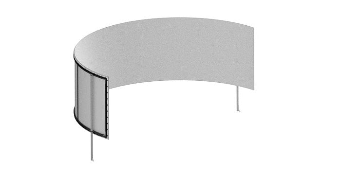 SCREEN FOR SIMULATOR ROUND ADEO ROUND 1000cm