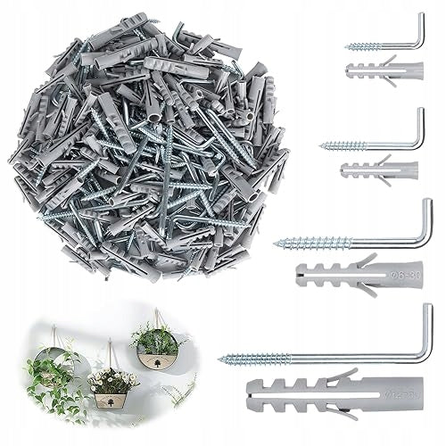 SCREW HOOKS L GALVANIZED 220 PCS 4 SIZES FOR WORKSHOP HOUSE