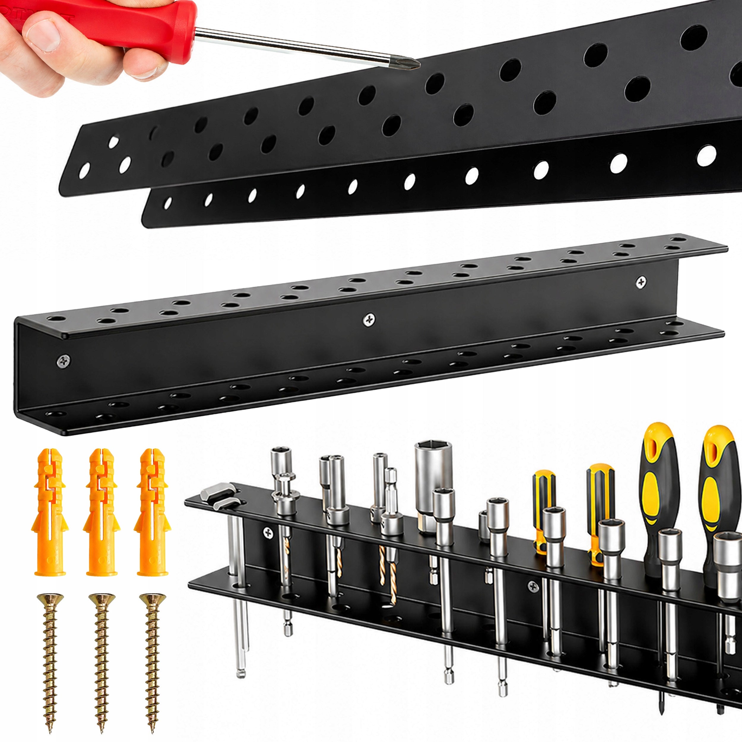 SCREWDRIVER WALL HANGER SCREWDRIVERS WORKSHOP STRIP HOLDER 50cm