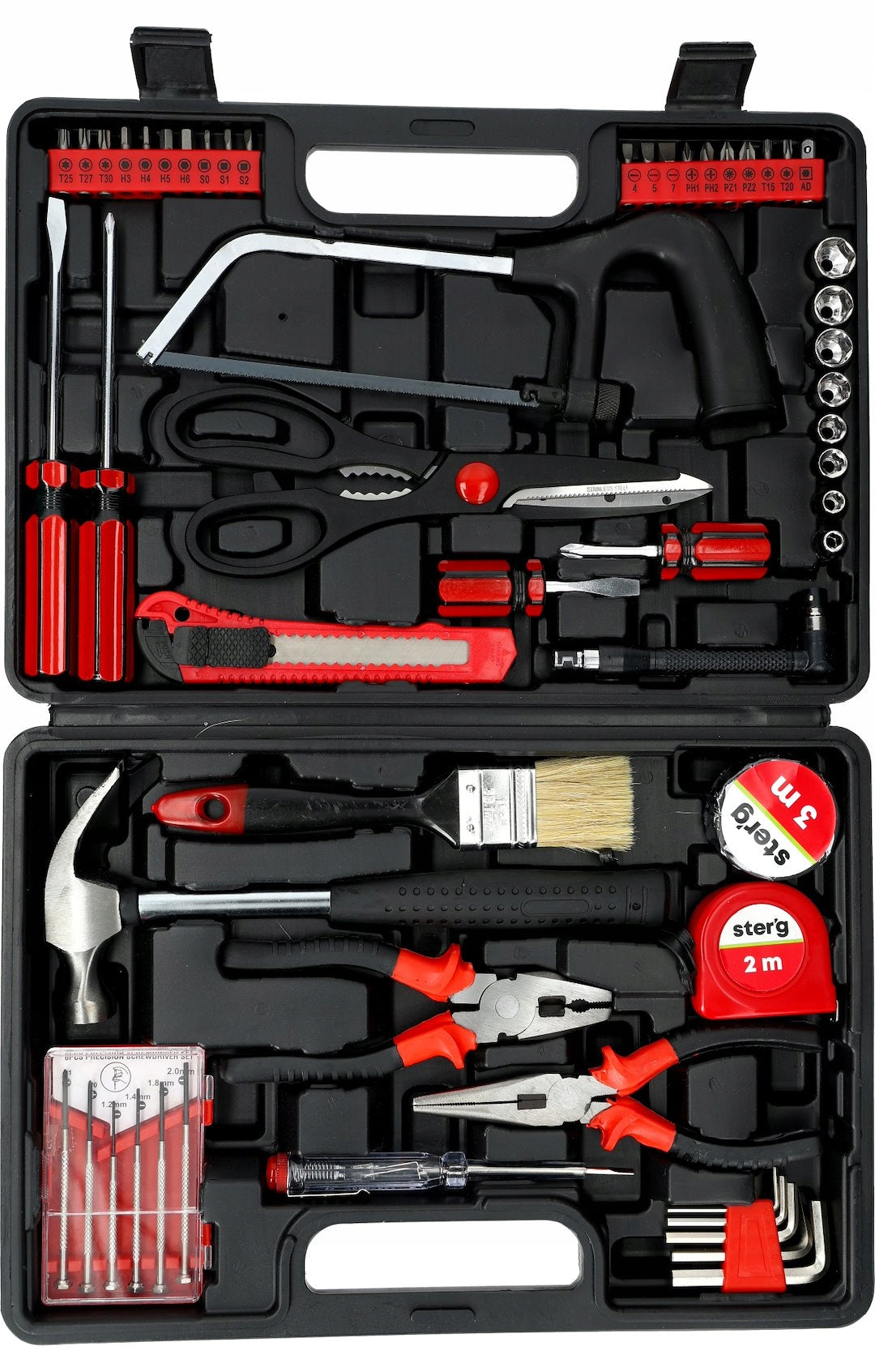 SCREWDRIVER WRENCH SET BIT SOCKETS HAMMER PLIERS ALLEN 54cz.