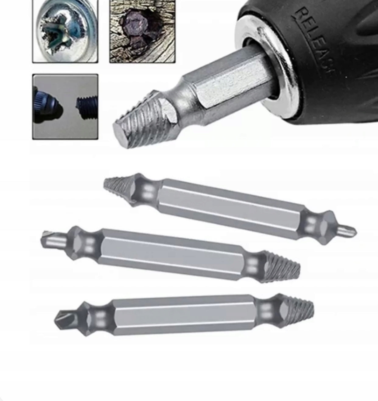SCREWDRIVERS FOR BROKEN SCREWS 4PCS EAN (GTIN) 5907167250888