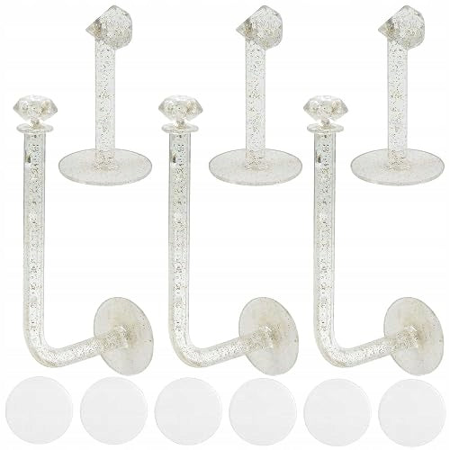 SCRUNCHIE STAND HAIR BANDS JEWELRY SELF-ADHESIVE PLASTIC 6 PCS