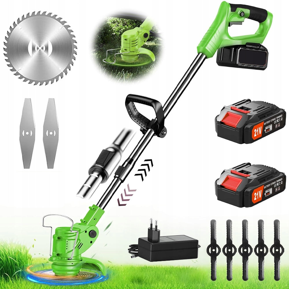SCYTHE CORDLESS GARDEN TRIMMER BRUSH CUTTER + 2xAKU 21V SET