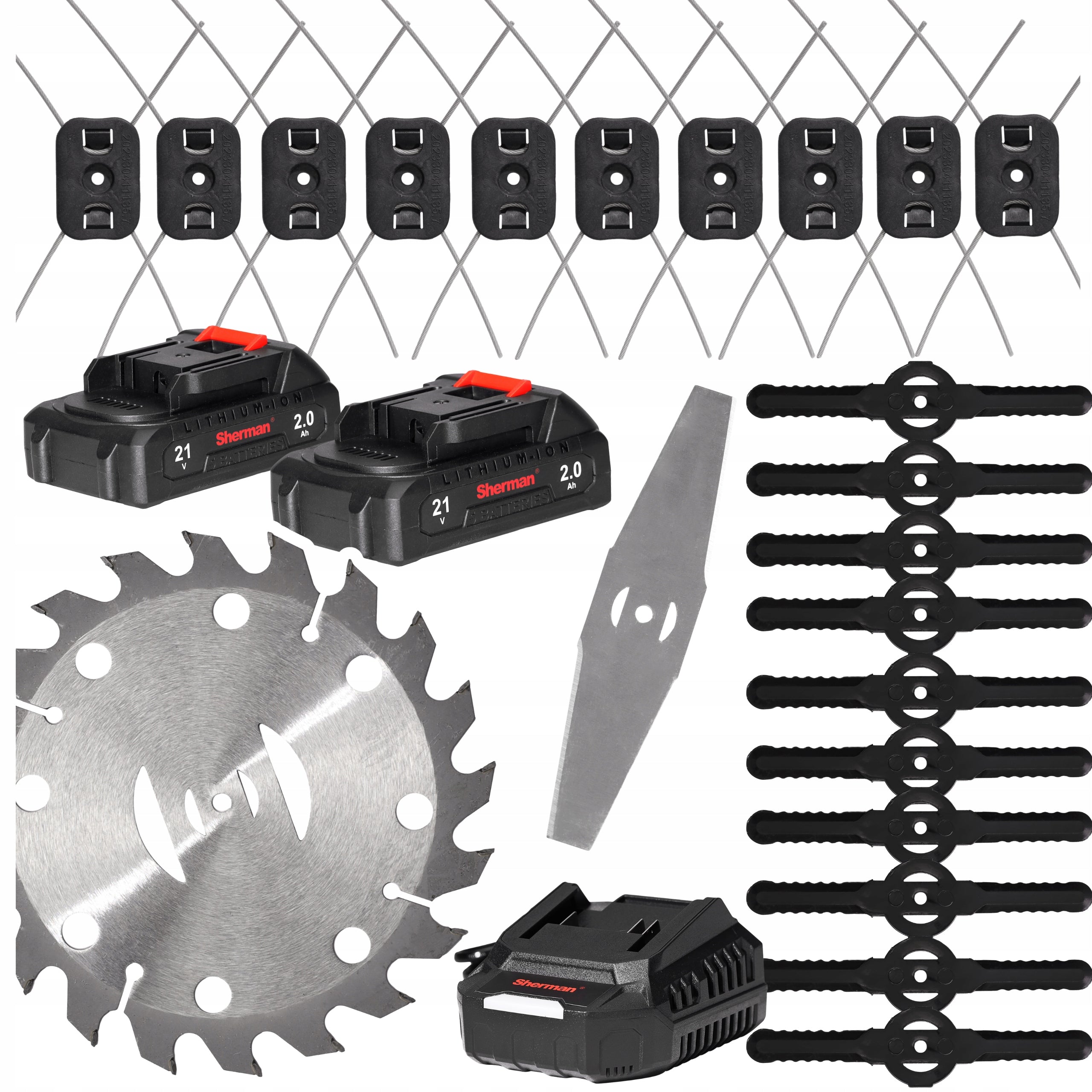 SCYTHE + CORDLESS MOWER 2in1 GRASS TRIMMER 2x AKU 21V MAXX SET Engine power 900 W