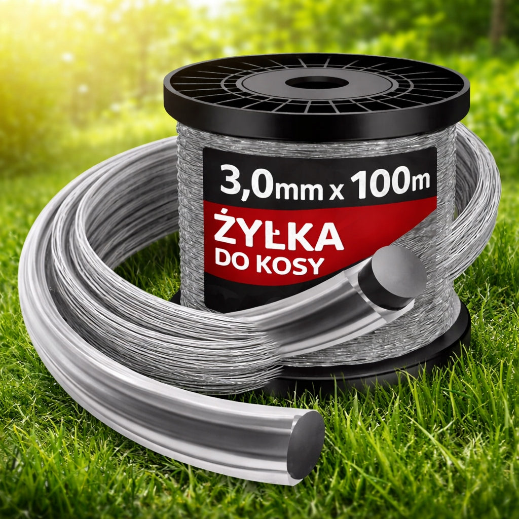 SCYTHE LINE CUTTING TRIMMERS REINFORCED WITH SQUARE WIRE 3,0mm 100m Packaging status original