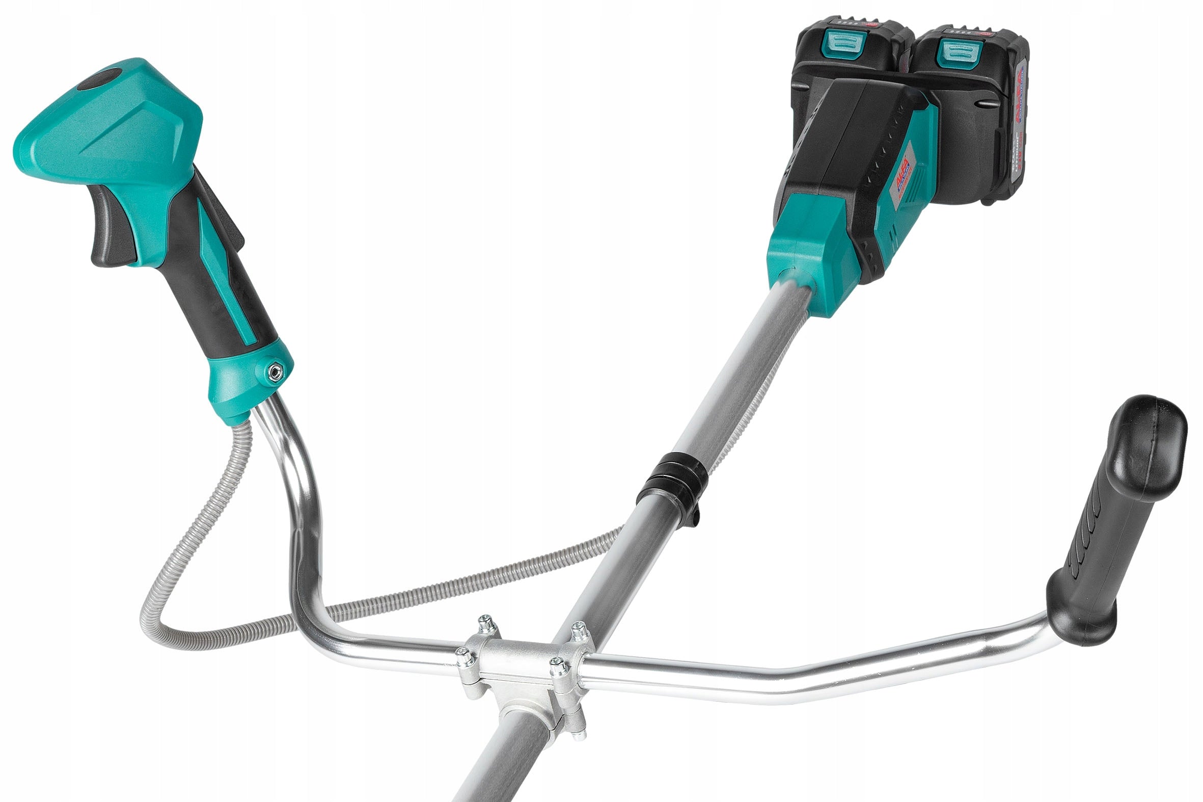 SCYTHE trimmer CORDLESS disc fishing line suspenders 2 BATTERIES BRUSH CUTTER Power supply rechargeable battery