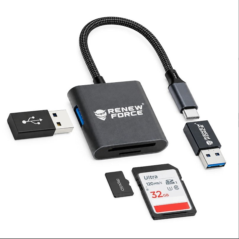 SD CARD READER MEMORY CARD READER USB-C 3in1