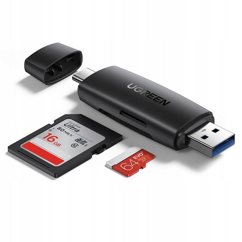 SD Card Reader and MicroSD Adapter UGREEN CM304 USB-A to USB-C SD / microSD