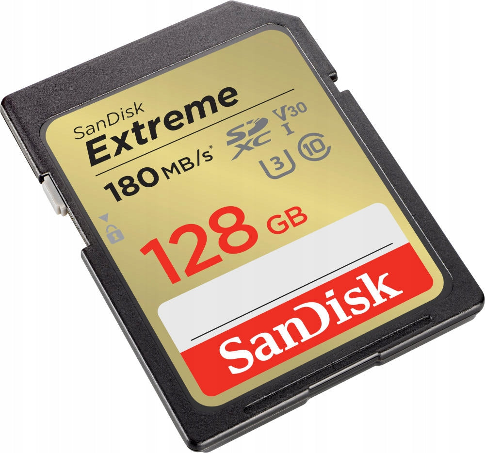 SD card Sandisk SDXC EXTREME 128GB 180MB/s V30 Manufacturer SanDisk