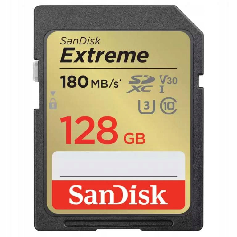 SD card Sandisk SDXC EXTREME 128GB 180MB/s V30