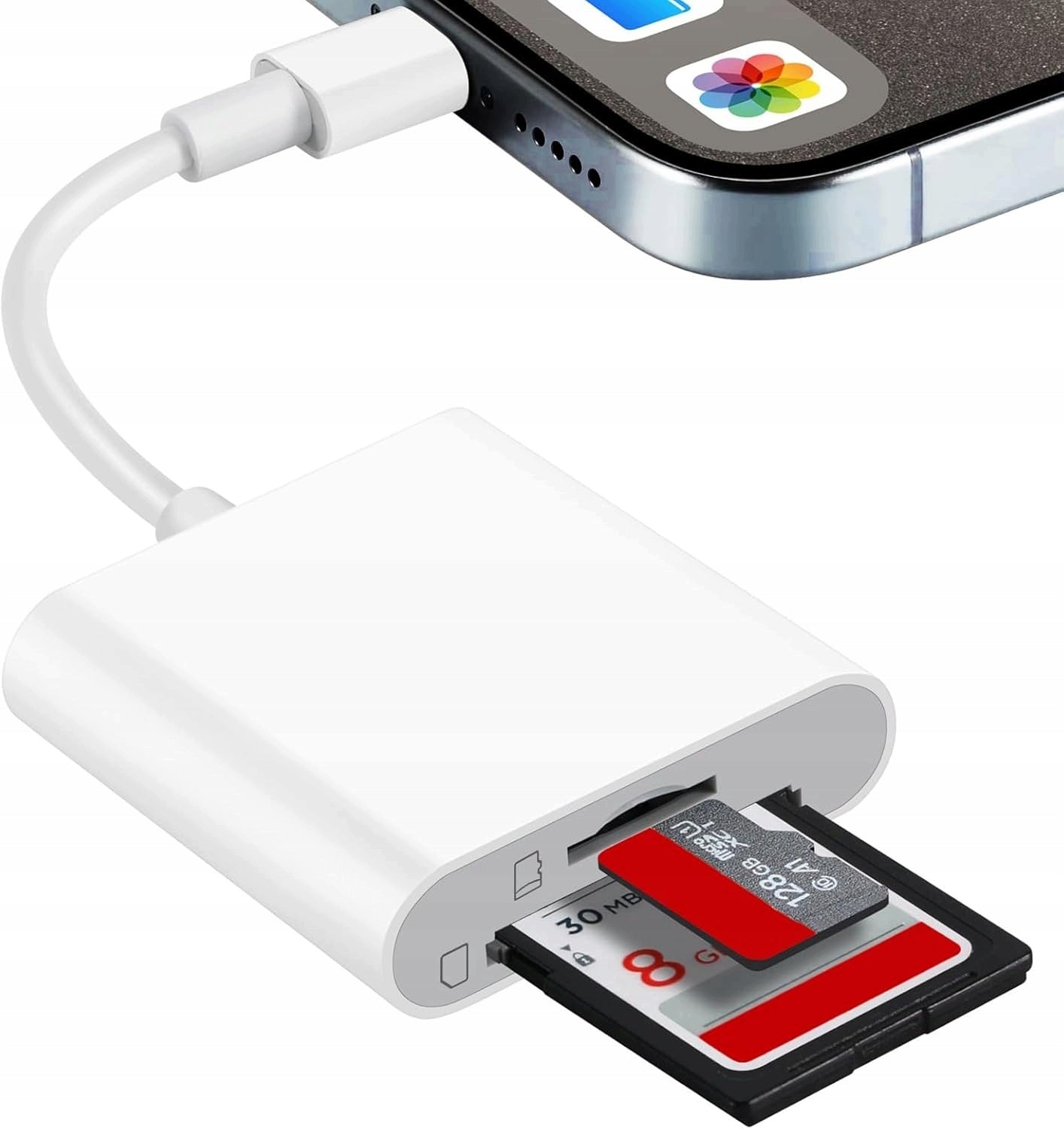 SD card reader for iPhone SD and TF with two OTG slots 2pcs.
