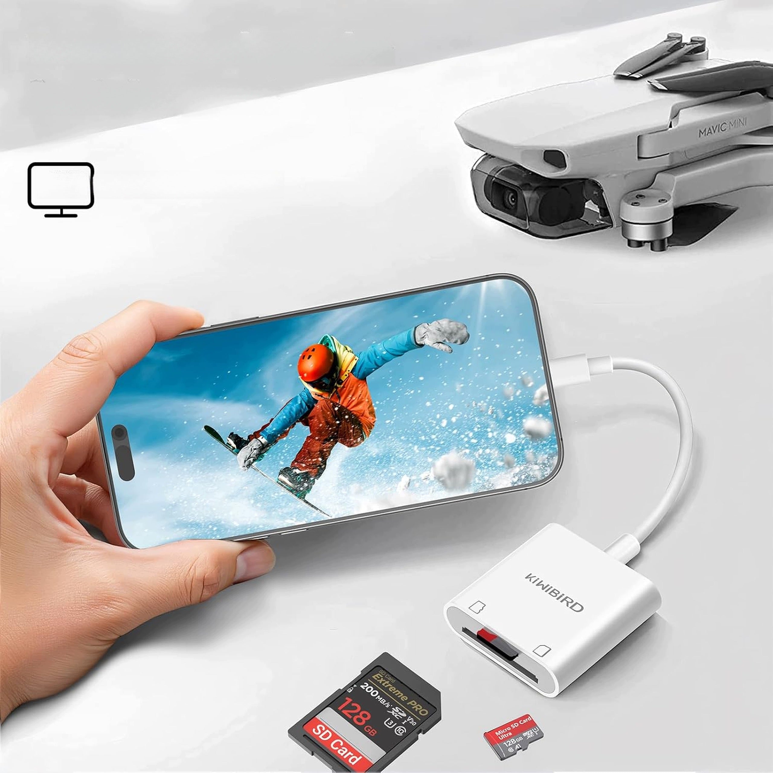 SD card reader microSD USB Type-C OTG adapter for SDHC SDXC UHS I Kind MMC/SD