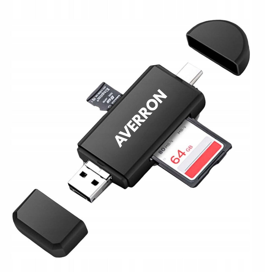 SD/micro SD USB USB-C Memory Card Reader 5in1 Laptop Universal Phone Packaging status original
