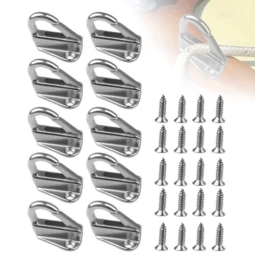 SEA FENDER HOOKS STEEL SET OF 10 WITH SCREWS FOR BOAT Brand no brand