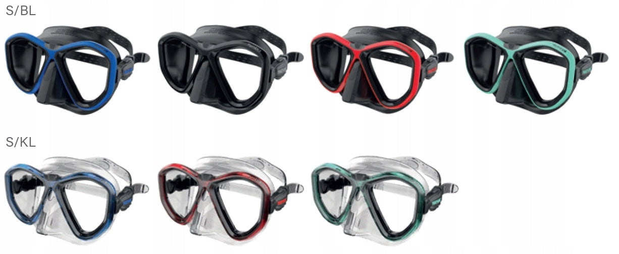 SEAC SYMBOL diving mask black in eco packaging Model SYMBOL