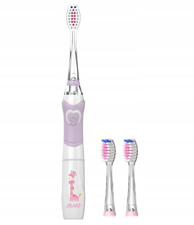 SEAGO PINK SONIC TOOTHBRUSH FOR CHILDREN TIMER LED 3 TIPS Manufacturer code SG-977
