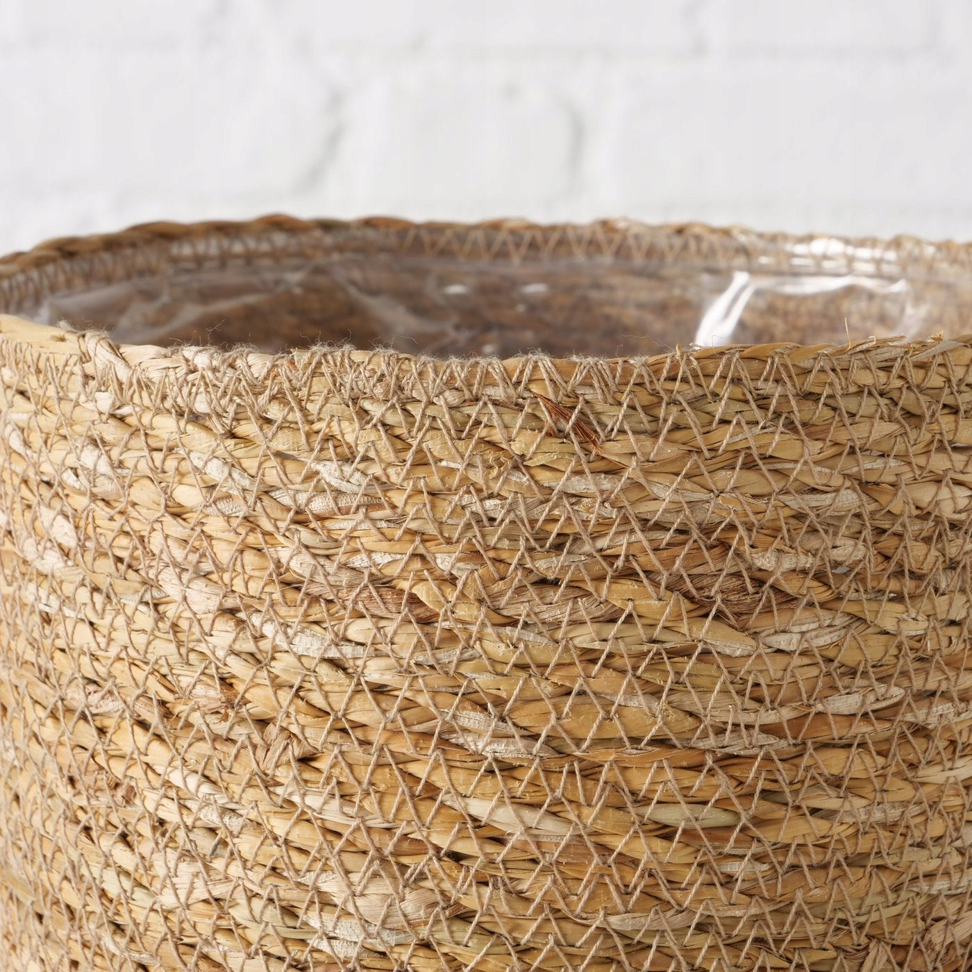 SEAGRASS POT COVERS SOPHY SET OF 3 PIECES 19 X 16 CM Brand Boltze
